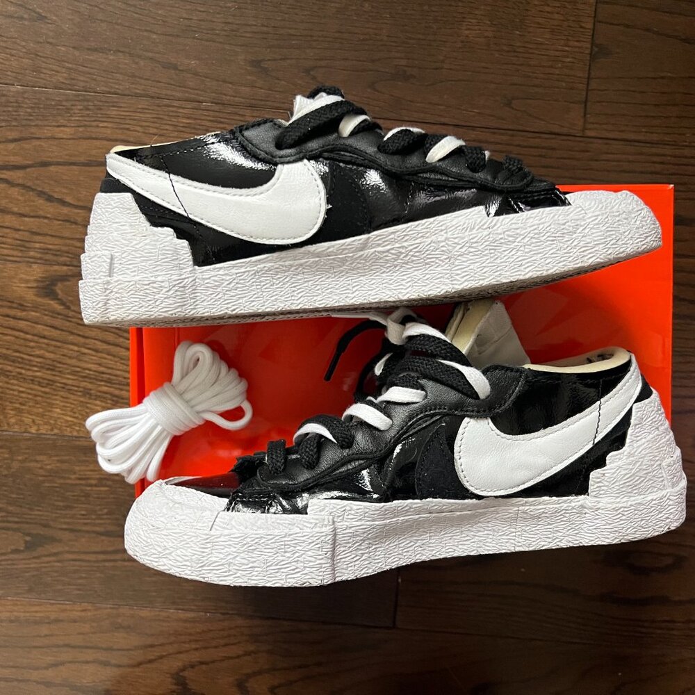 Sacai x Nike Blazer Low Black Patent